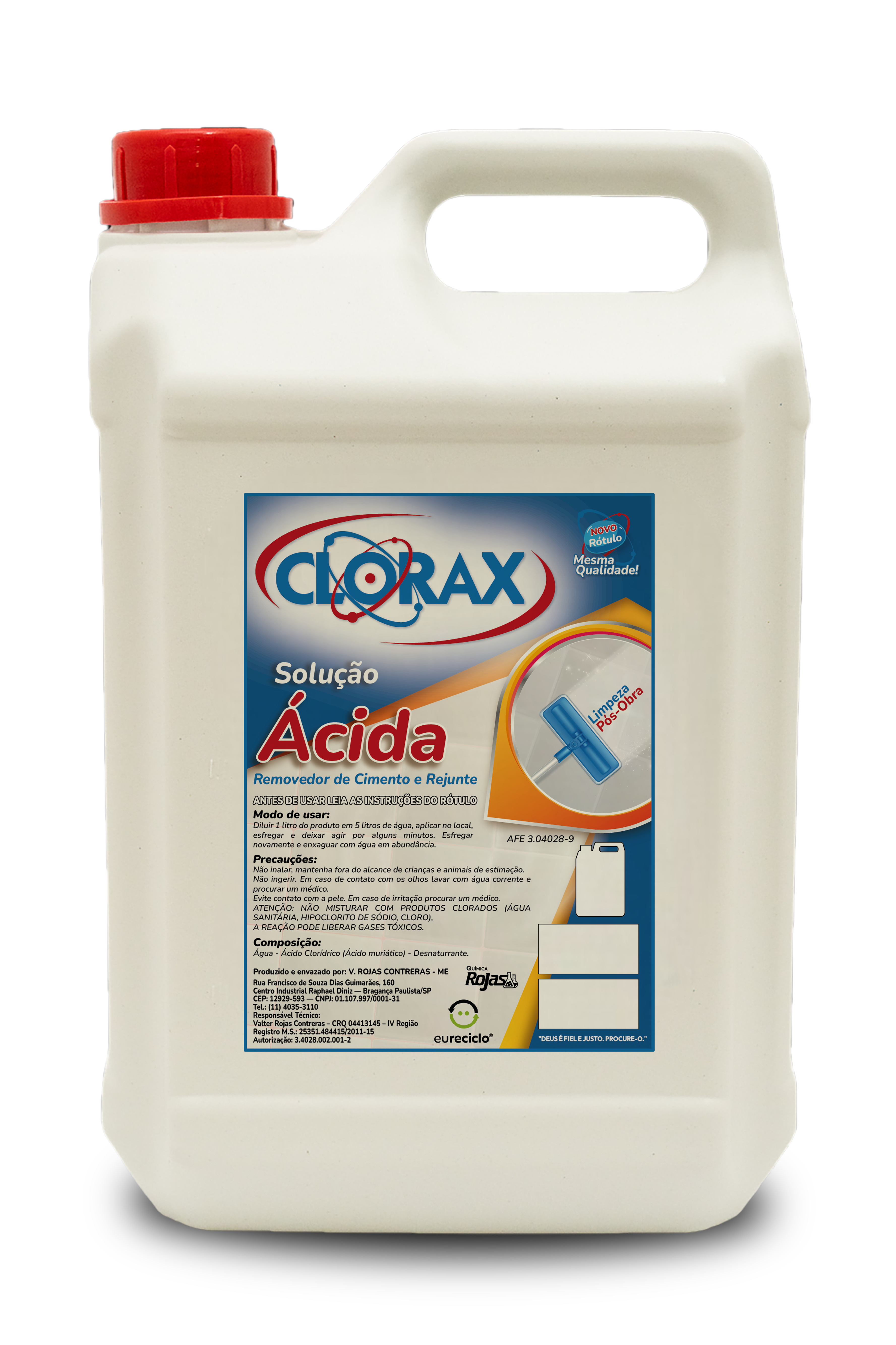 Garrafa de 5L do produto Solução Ácida